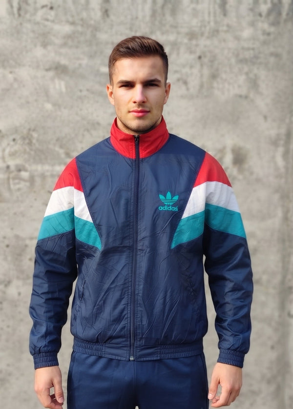 Tuta Vintage Adidas Originale Anni '80 - Navy/Red/Teal