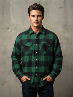 Camicia a Quadri in Flanella Buffalo Plaid