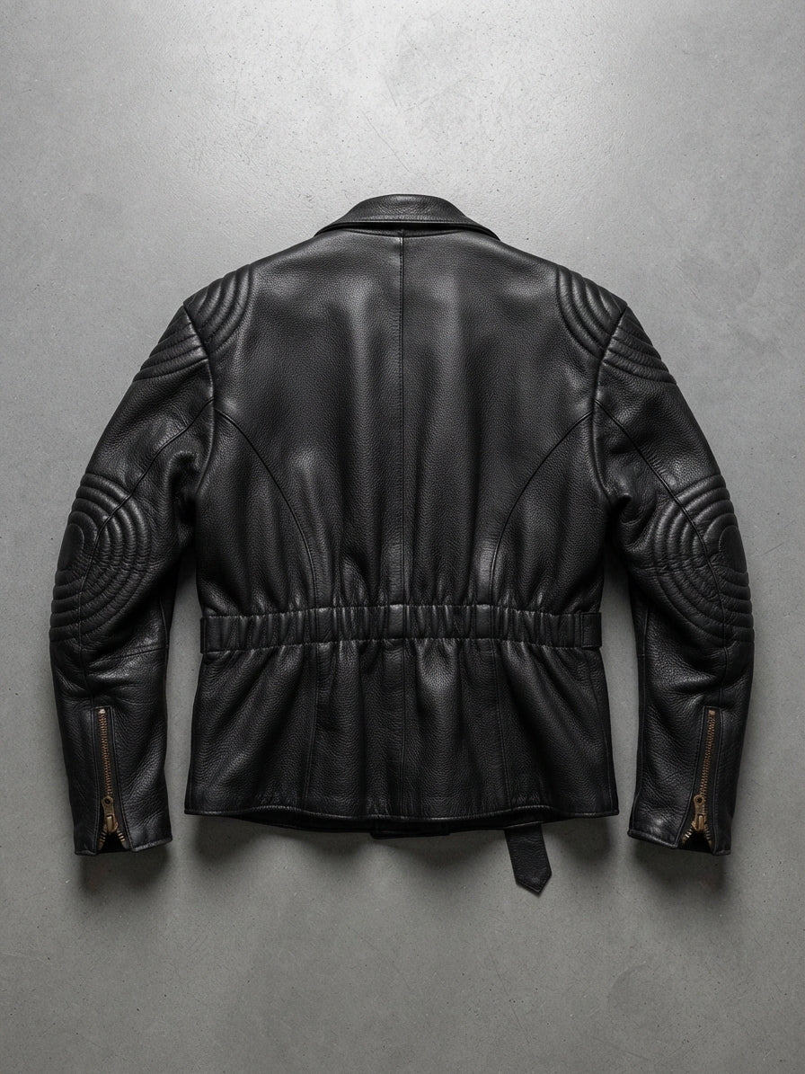 Giacca Biker MDM Vintage in Vera Pelle - Uomo