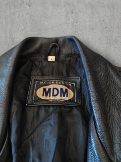 Giacca Biker MDM Vintage in Vera Pelle - Uomo