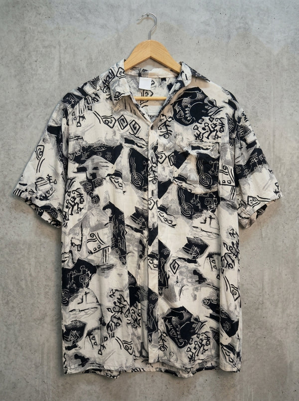 Camicia Vintage A Pattern Astratto "90s Tribal Art"