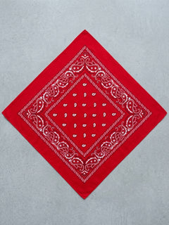 Bandana d'Archivio Classica Paisley – Rosso Vivace / Bianco