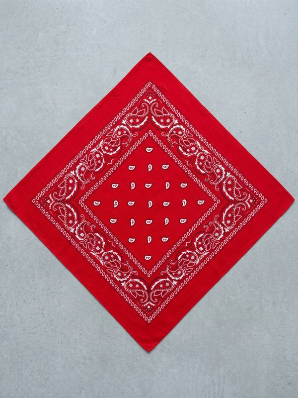 Bandana d'Archivio Classica Paisley – Rosso Vivace / Bianco
