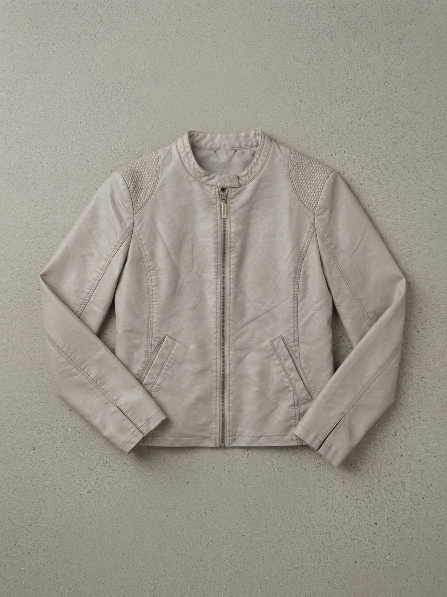 Giubbottino elegante da donna color grigio chiaro / ghiaccio