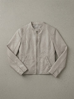 Giubbottino elegante da donna color grigio chiaro / ghiaccio