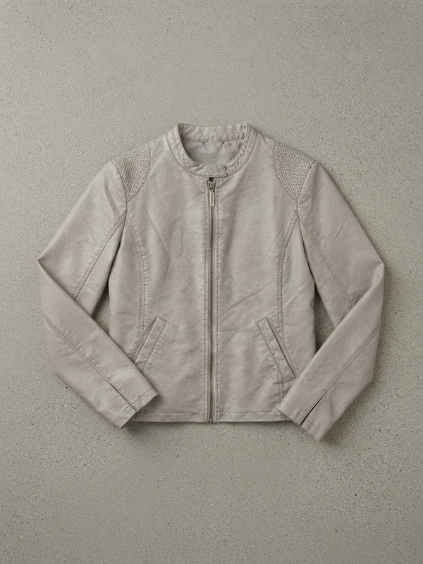 Giubbottino elegante da donna color grigio chiaro / ghiaccio