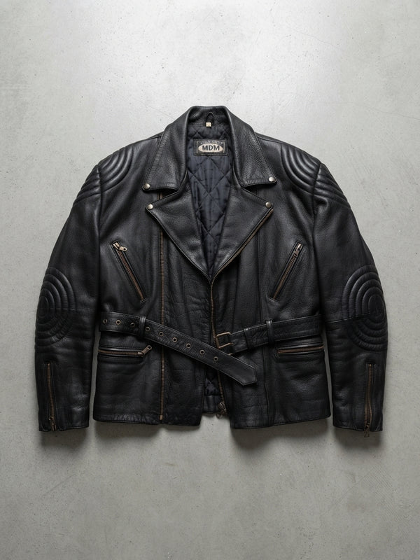 Giacca Biker MDM Vintage in Vera Pelle - Uomo