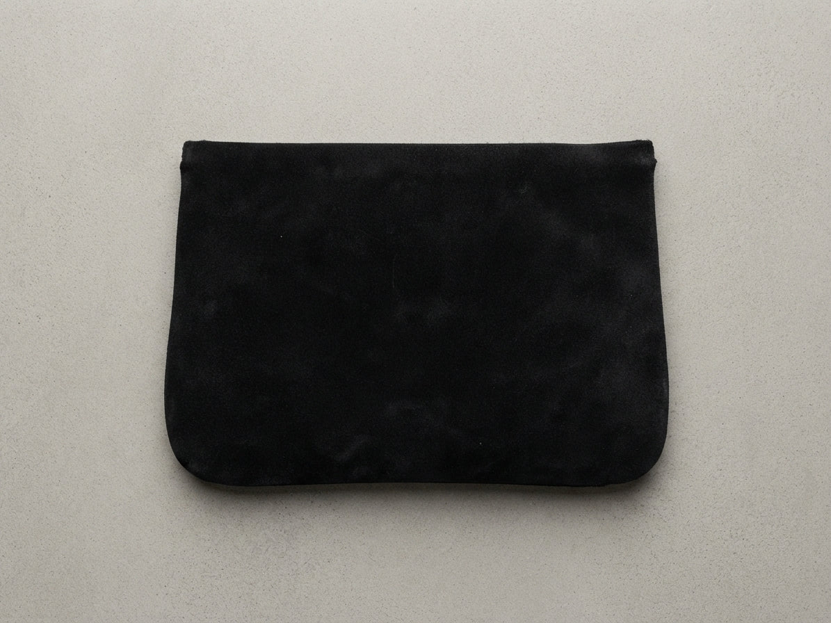 Pochette Elegante in Camoscio Nero