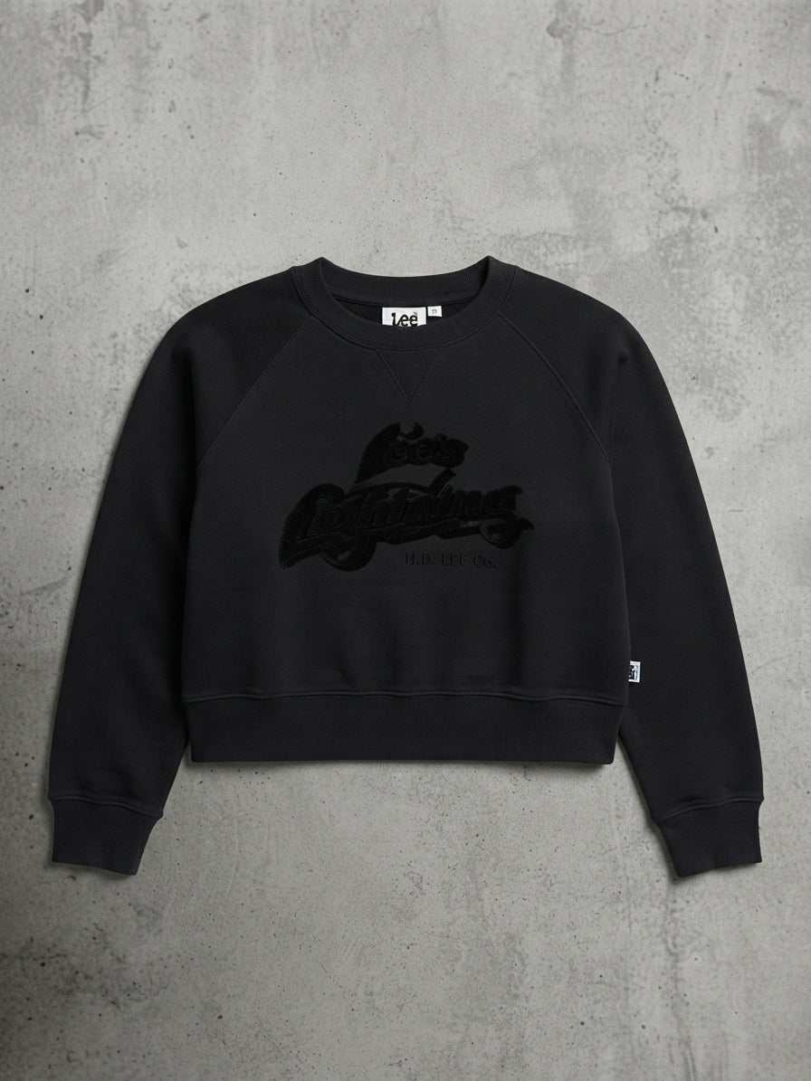 Felpa Girocollo Crop "Lee's Lightning"