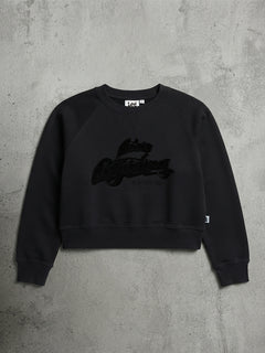 Felpa Girocollo Crop "Lee's Lightning"